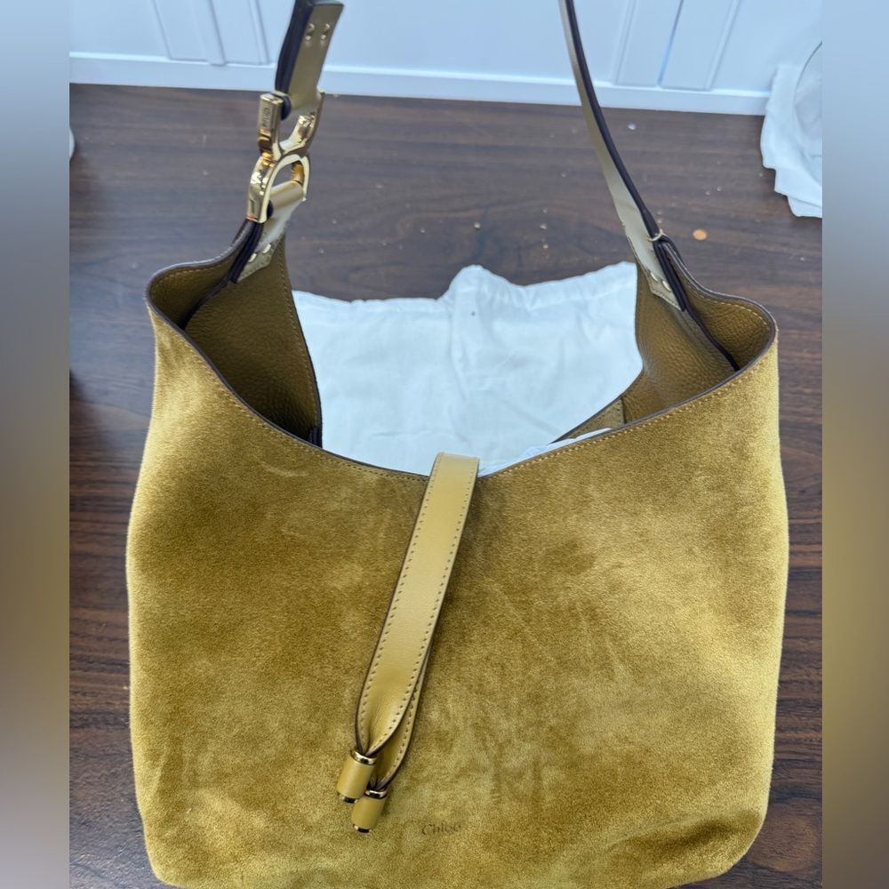 Chloe SMALL MARCIE HOBO BAG IN SUEDE LEATHER NWT - Picture 7 of 11